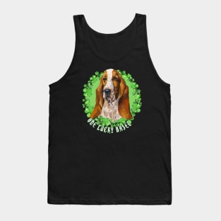 One Lucky Basset Funny St. Patrick Dog Tank Top